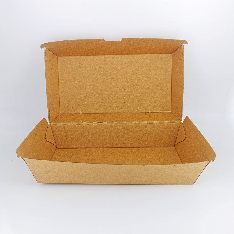 Corrugated kraft paper box for hamburger details