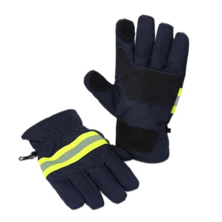 ATI-FIRE EN659 Navy Blue NOMEX Fire Fighting Gloves Gaya Pendek Sesuai untuk pakaian memadam kebakaran