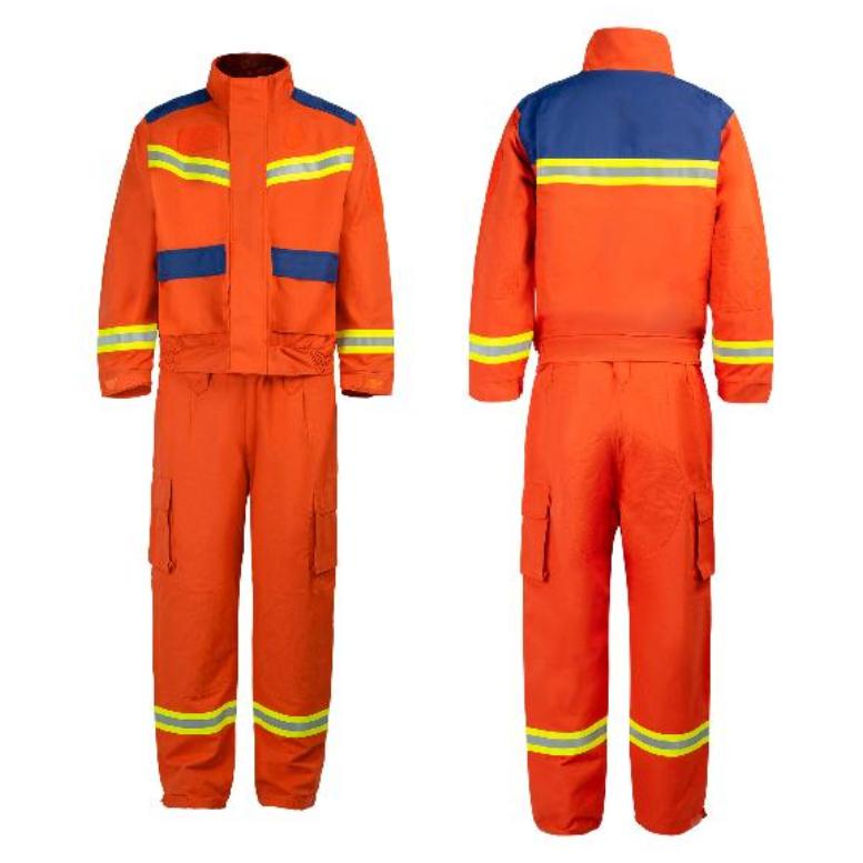 ATI-FIRE EN CERTIFICATED FR Cotton Firefighter Gear Rescue Turnout Gear 1 LAYER 9029-1