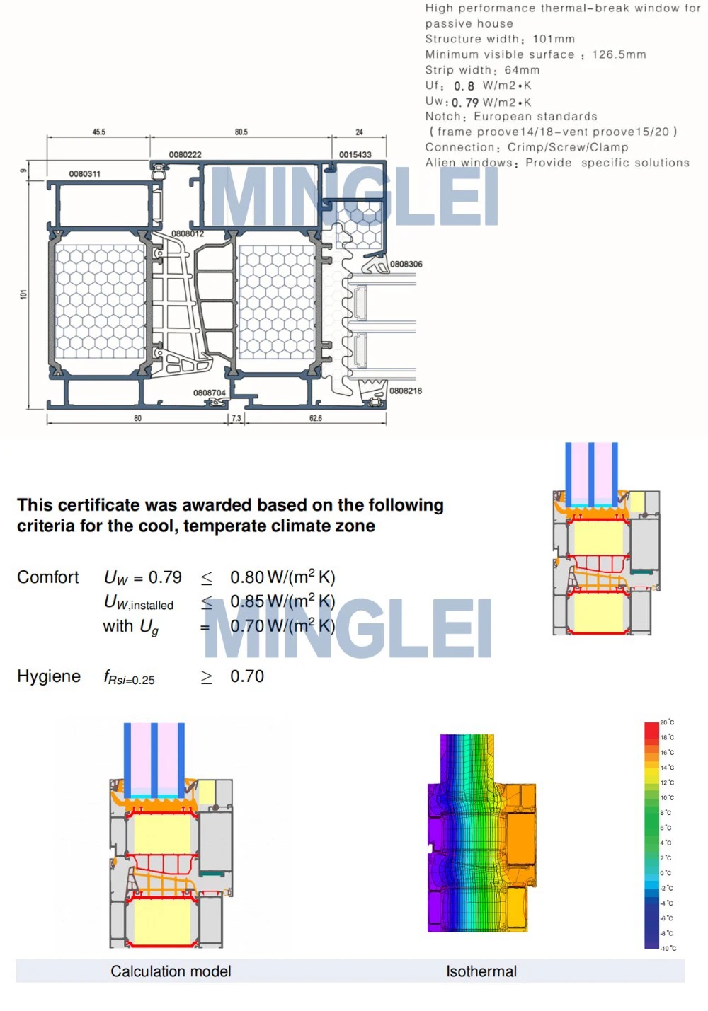 product high quality aluminum glass casement windows energy saving triple glazed windows with stainless steel screen-7