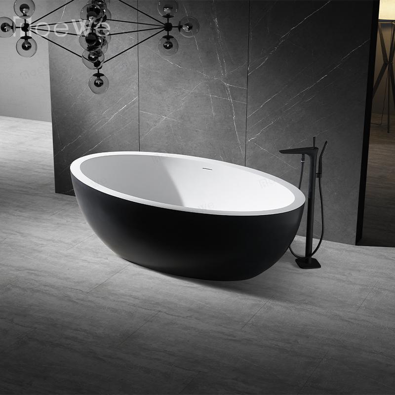 High quality Freestanding bathtub of solid stone composite bathtub vasca da bagno
