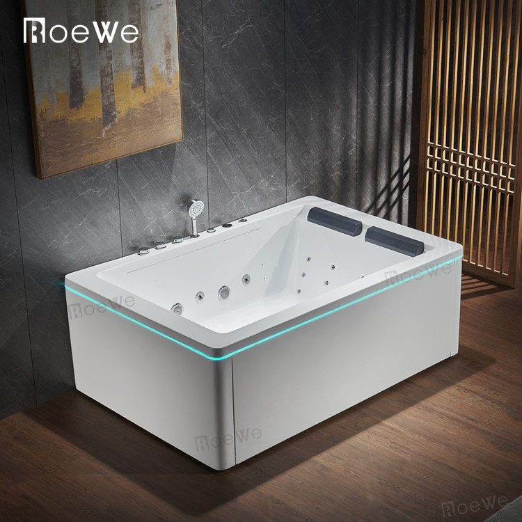 Luftdüsen Heißwannen Spa Badewannen Whirlpools mit Lichtgürtel am Rock