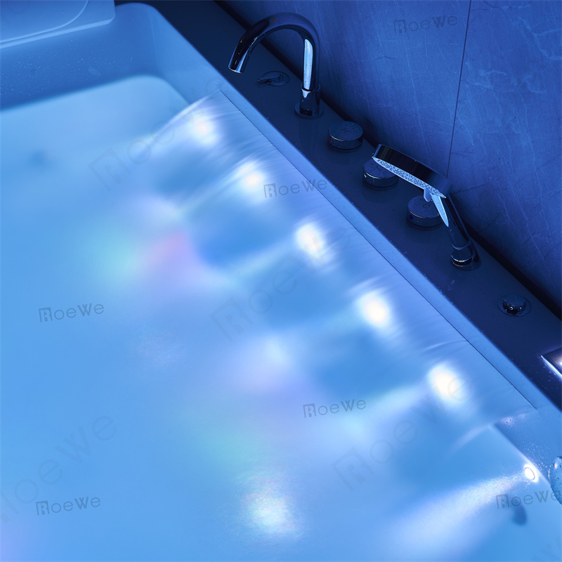 Jakuzi 2 Personen Heißwannen mit Frontglas Hydromassage Badewanne