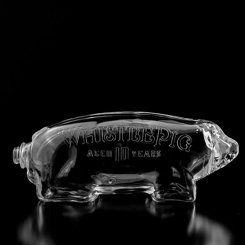 1L S-formet Whisky Glass Flaske