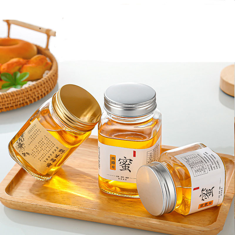 壺蜂蜜ทรงสี่เหลี่ยม
