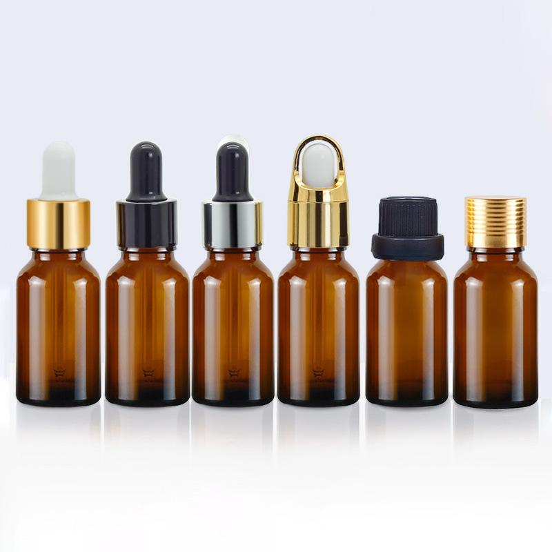 甁แก้วสีอำพันพร้อมหัวหยด