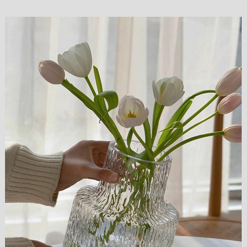 وعاء زجاجي جليدي كبير المنحوت