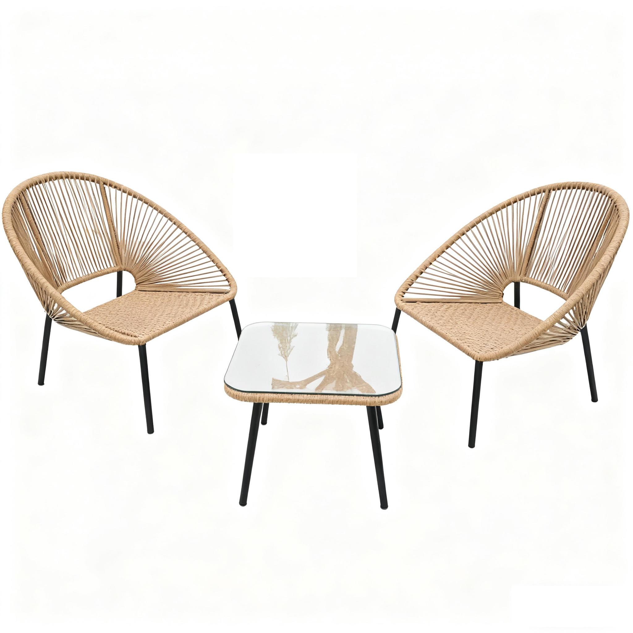 New Design PE Patio Garden Chair Set  Outdoor Rattan Furniture Set