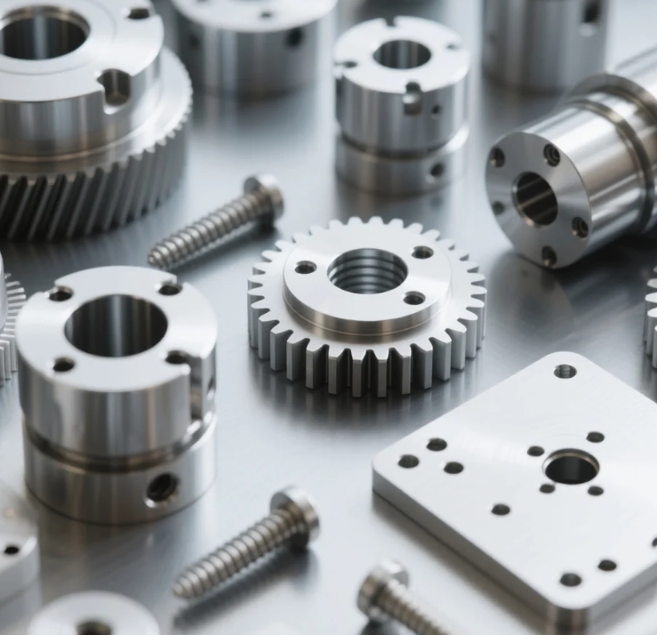 What are the examples of CNC machined parts