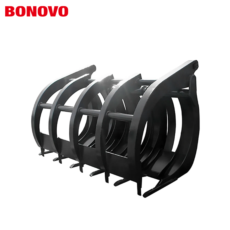 BONOVO Skid Steer Grass Grapple Bucket 60 Inch