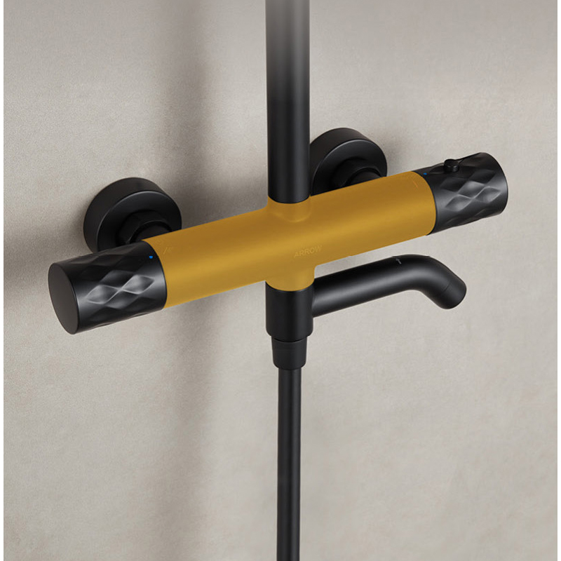 מערכת אמבטיה תרמוסטטית ARROW, סט אמבטיה ומקלחת מאברס, AG3317SHMB