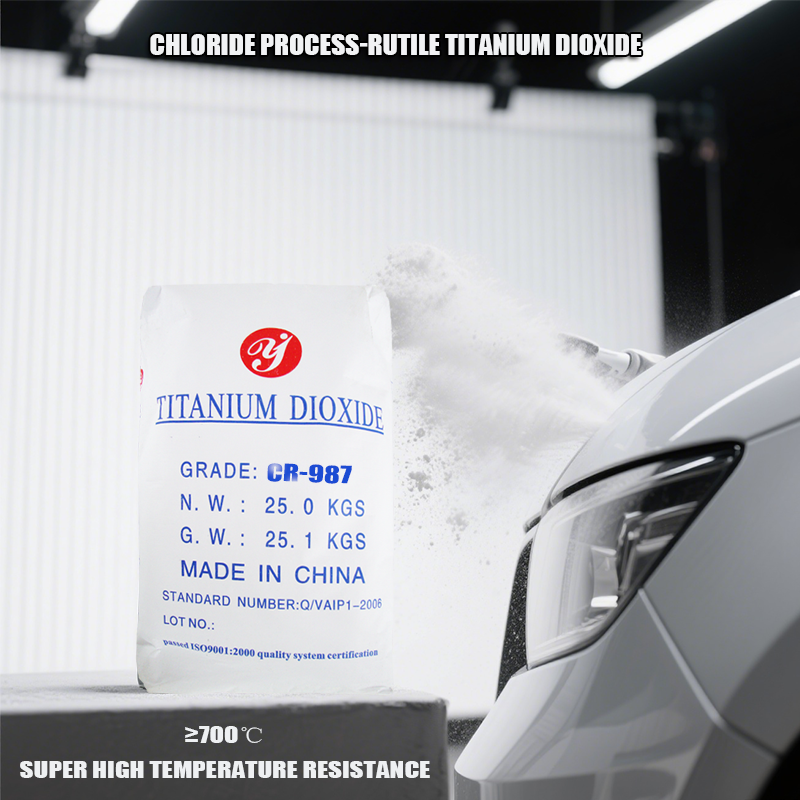 دی‌اکسید تیتانیوم روتایل فرآیند کلرید CR-987 در پوشش با نیازهای بسیار بالا به مقاومت در برابر شرایط جوی استفاده می‌شود