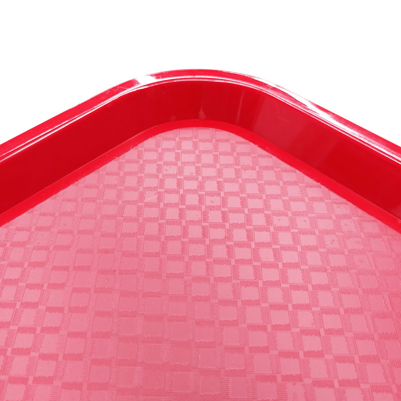 12" x 16" Plastic Fast Food Tray, Polypropylene, Red, SE3002RD