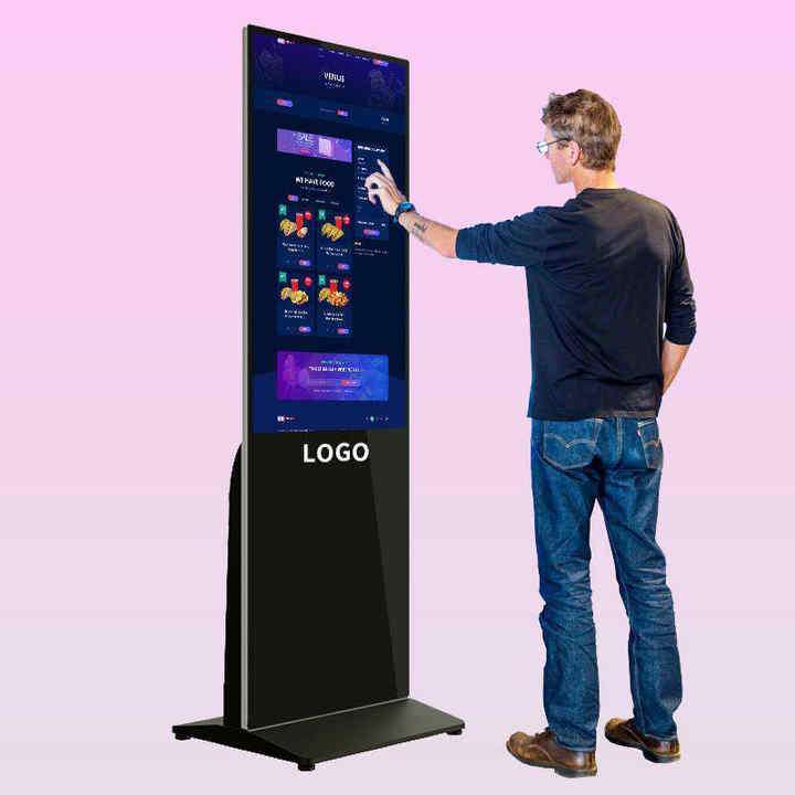 Máy quảng cáo HD kích thước lớn 65 inch kiosk màn hình cảm ứng 4K  