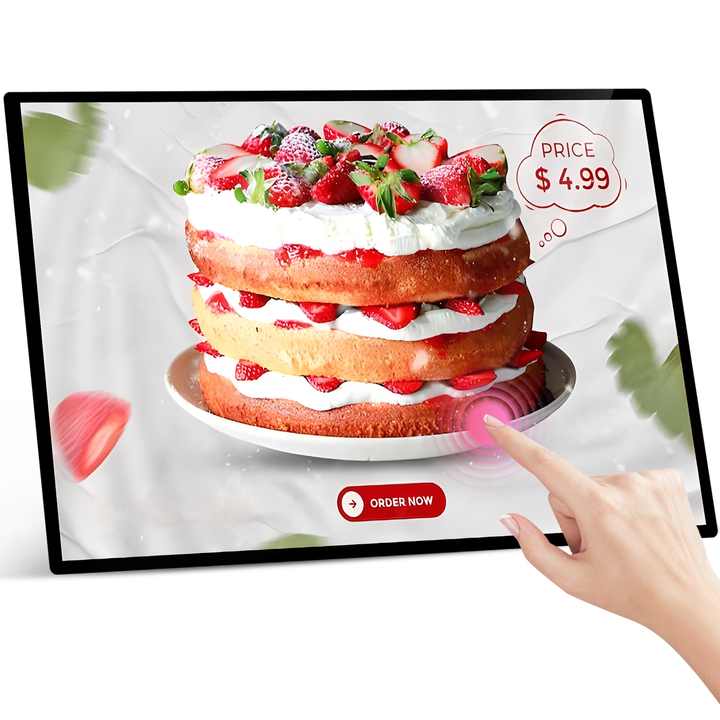 14Inch 1920x1080 Touch Monitor Desktop Advertising Display With Stand