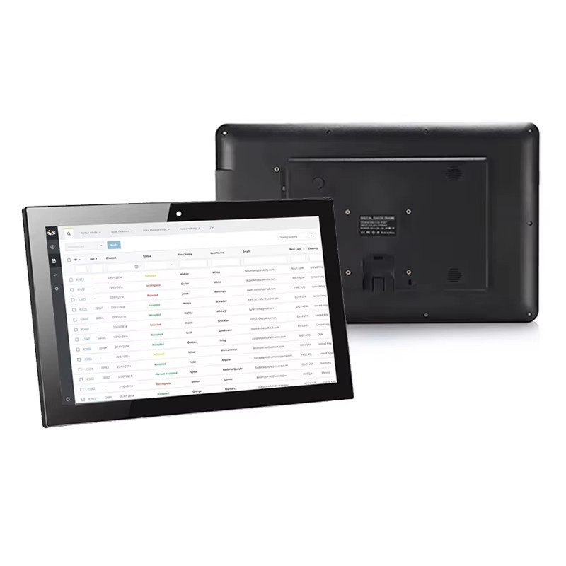 מסך터ף עם טאבלט כל-בכל אנדרואיד, שחקן מודפס דיגיטלי קומי תצוגת מגע NFC POE בהרכבה על הקיר בגודל 23.8 אינץ