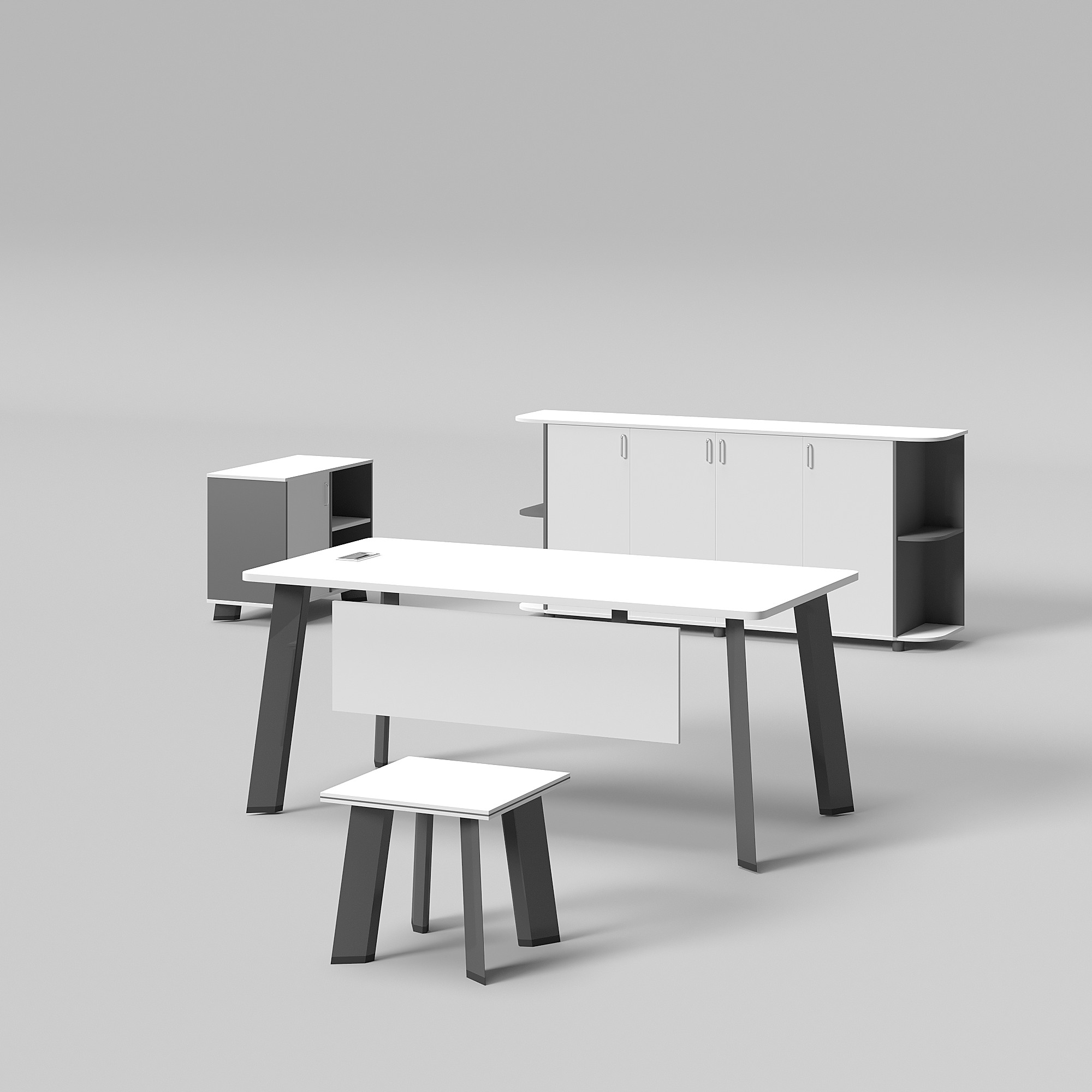 Skaj Trappas Kommerċjal Disinnati bil-Panell Melamini Skaj Tat-Trappas Muniti Skaj Tal-Ġenerazzjoni