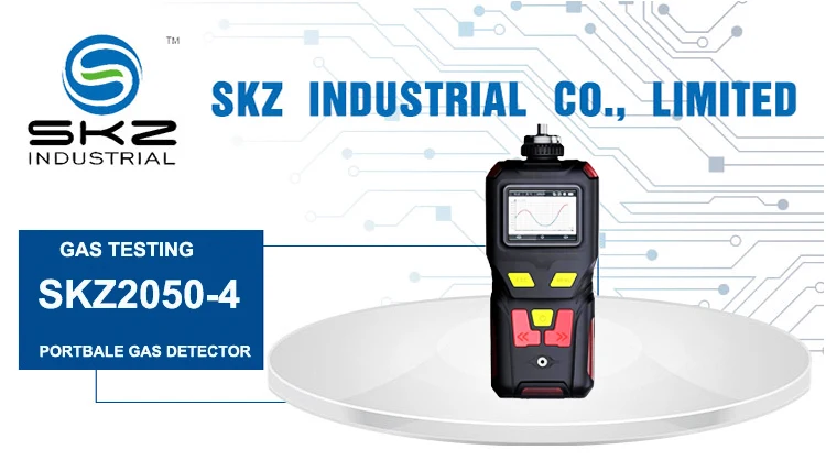 IP65 Кургак жана Жыттыкка каршы Көчүмдүү Атайын Газ Детектору Мульти Газ Анализатору Лаборатория үчүн | SKZ2050-4