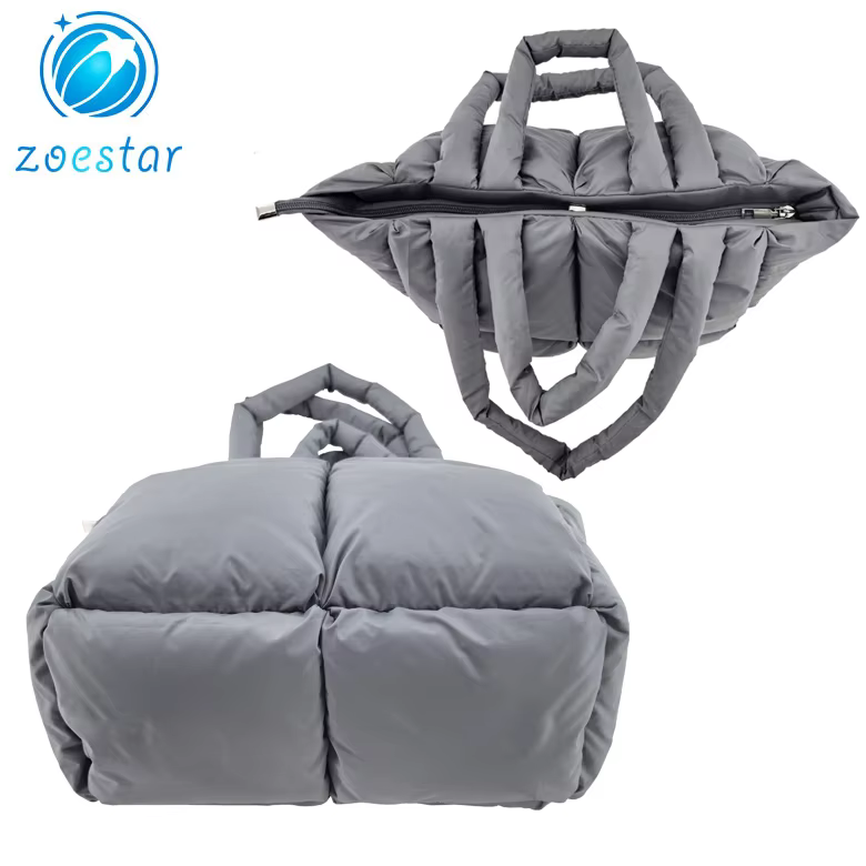 travel essentials quilted nurse puffer carry on tote with zipper tote bag for women-25