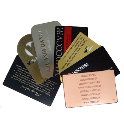 بطاقات NFC معدنية مخصصة ملونة للأعمال