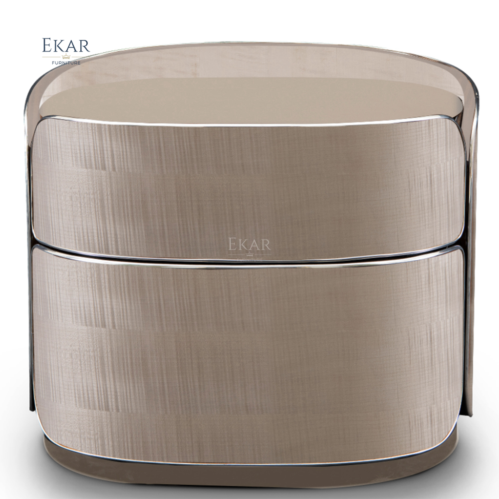 Modern Luxury Bedside Table Contemporary Nightstand for Home Hospital Wooden Bedroom Furniture with Storage for Bedroom Use