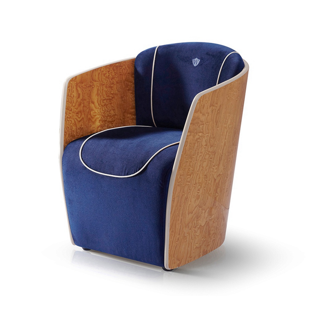 Stylish Comfort Wood Veneer Lounge Chair - Elegance for Relaxation