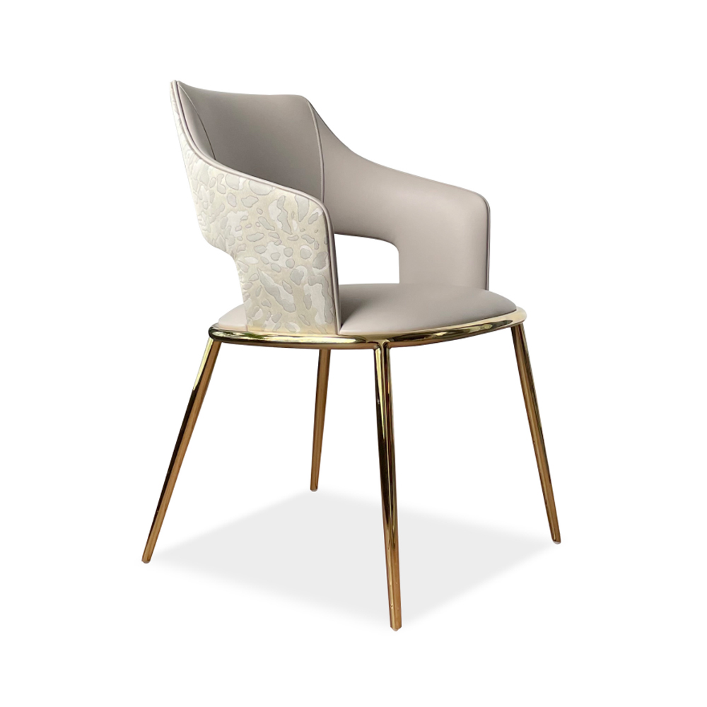 Modern Elegance Gold Mirror Stainless Steel Dining Chair - Aesthetic Enhancement