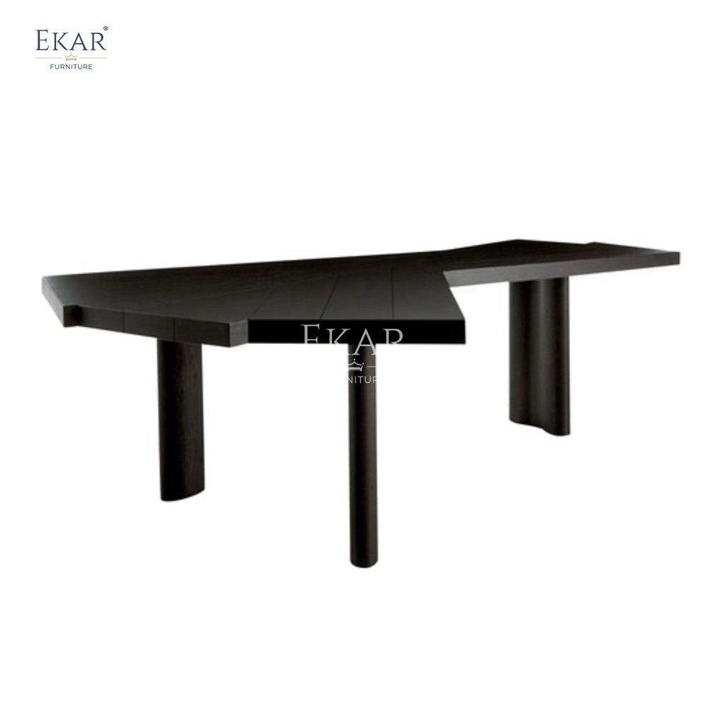 Modern Minimalist Solid Red Oak Wood Writing Desk for Home Office School Apartment Office Building Includes Metal Furniture