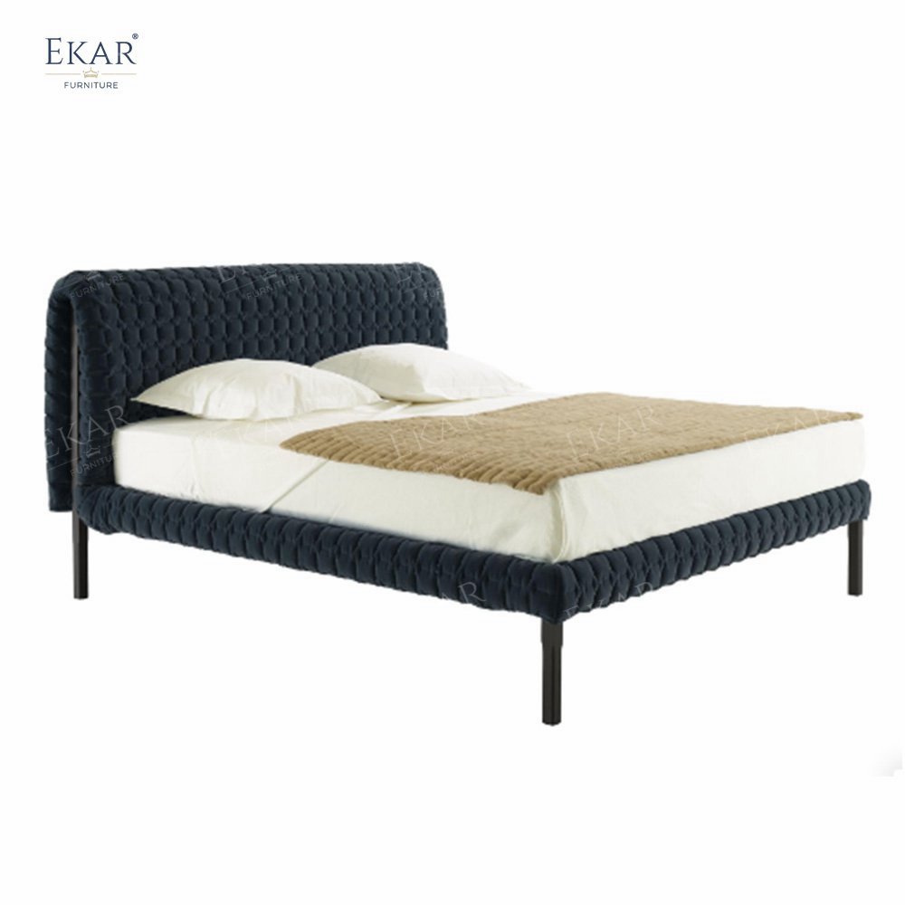 Oak Natural/Smoked Finish Removable Cushion Bed