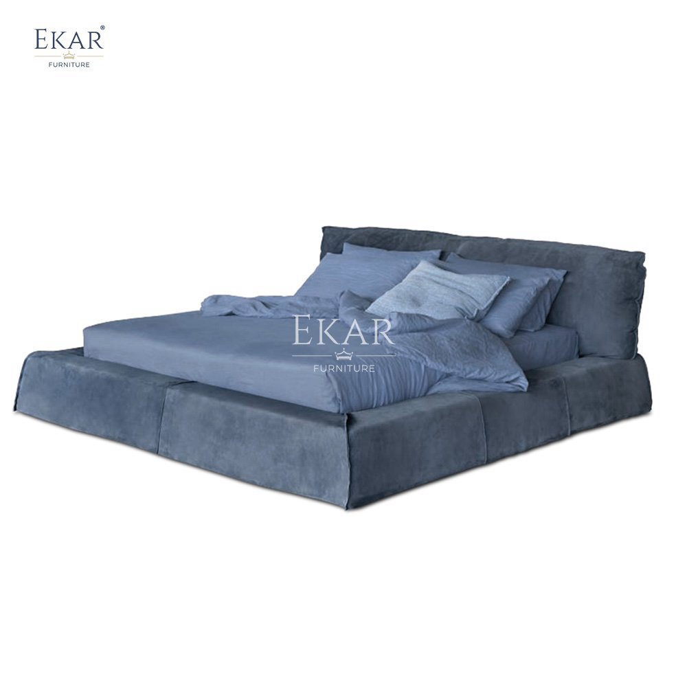 Plush Down-Filled Bed with Inset Mattress - Ultimate Comfort Bed Design