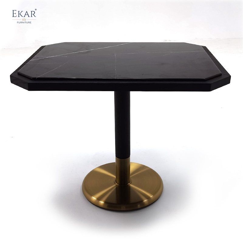 Modern solid wood and metal executive lounge table - a design that combines functionality and beauty