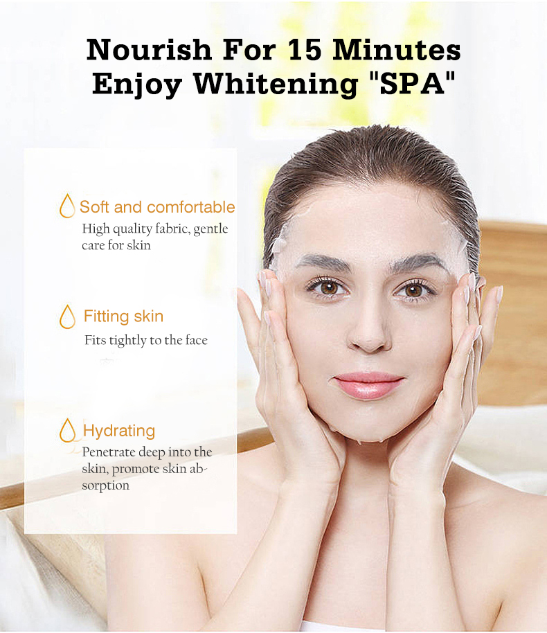 GJ7055 Guanjing Organic Turmeric Facial Mask - Anti-Acne, Pore Cleansing, Moisturizing & Oil Control, Whitening, Anti-Aging & Wrinkle Repair Facial Sheet Mask factory