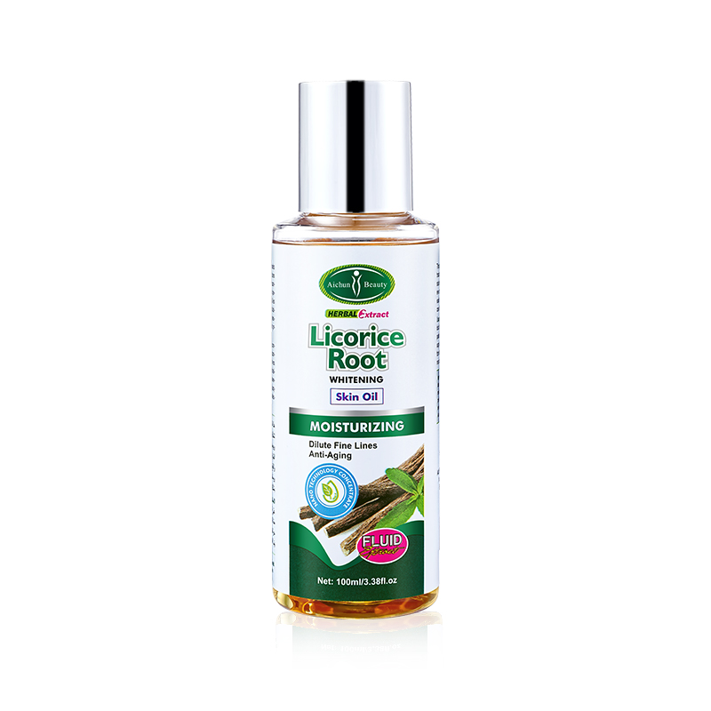Aichun Beauty Anti Aging Whitening Moisturizing Glow Lightening Body Oil Organic Licorice Root Skin Oil