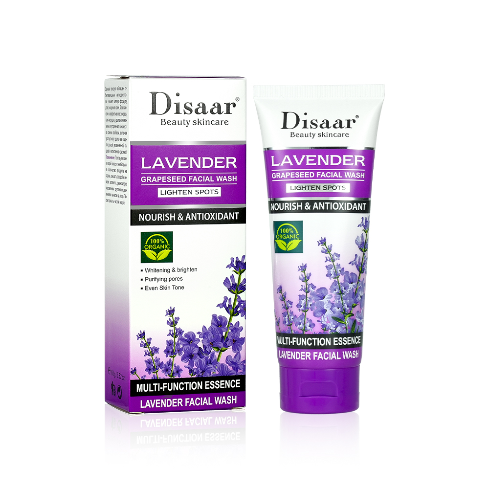 DS5741 100g Lavender & Grape Seed Facial Wash - Soothing & Purifying Cleanser for All Skin Types | LivePro Beauty