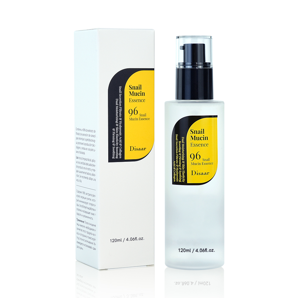 DS5471 Disaar Snail Mucin Essence - 96% Snail Secretion Filtrate Serum, 100ml, Collagen Boosting, Moisturizing & Firming Face Serum for Wrinkle Reduction