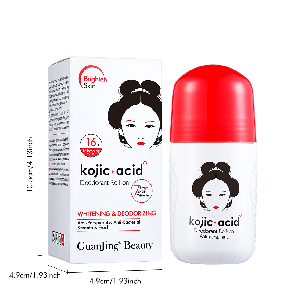 7 күндүгө артыкча ак кылуу 16 саатка чейин тууштуруучу антисипирант деректерге ээ болгон арбутин жана коичик асид белгили дарындашуучу ролл-он