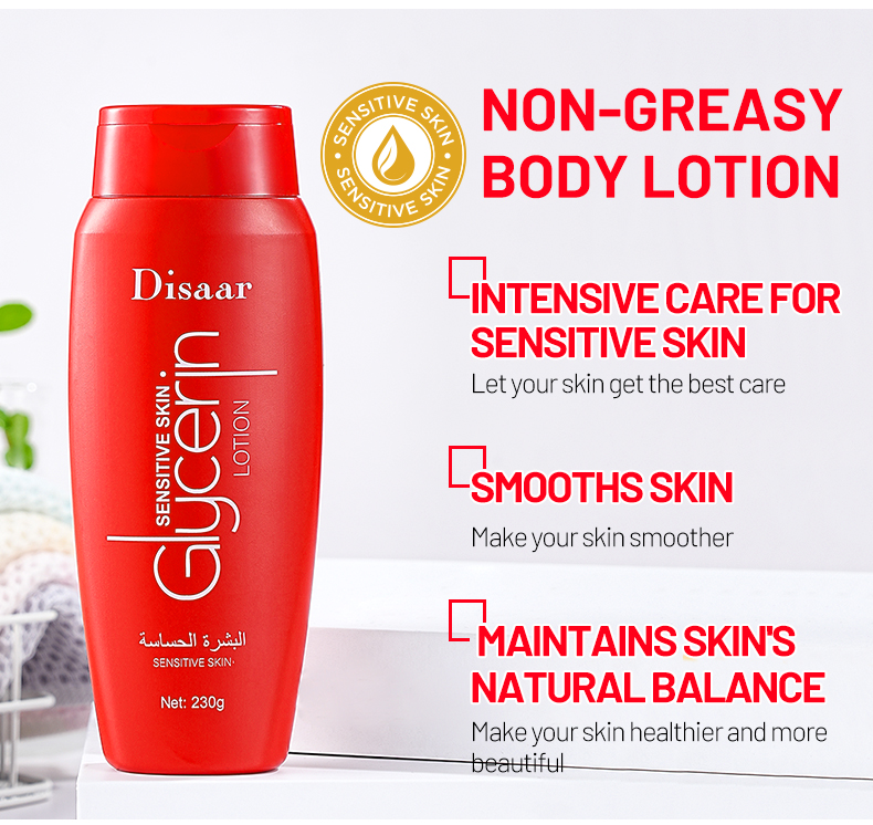 DS5215 Disaar Glycerin Body Lotion for Sensitive Skin - Non-Greasy Intensive Moisturizer, 230g, Hydrates & Nourishes Dry Skin for Men and Women manufacture