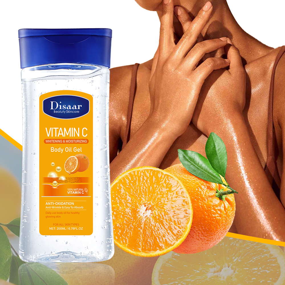 DS5193 200ml VC Body Oil Gel - Brightening & Hydrating Body Care with Vitamin C | LivePro Beauty