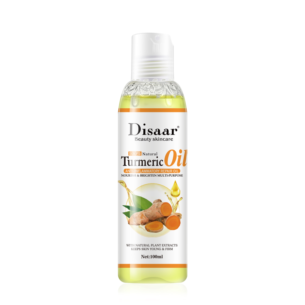 Disaar 100% Natural Organic Turmeric Body Super Whitening Oil Face Wholesale Anti-inflamma Tory Repair Oil Keeps Skin Young firm