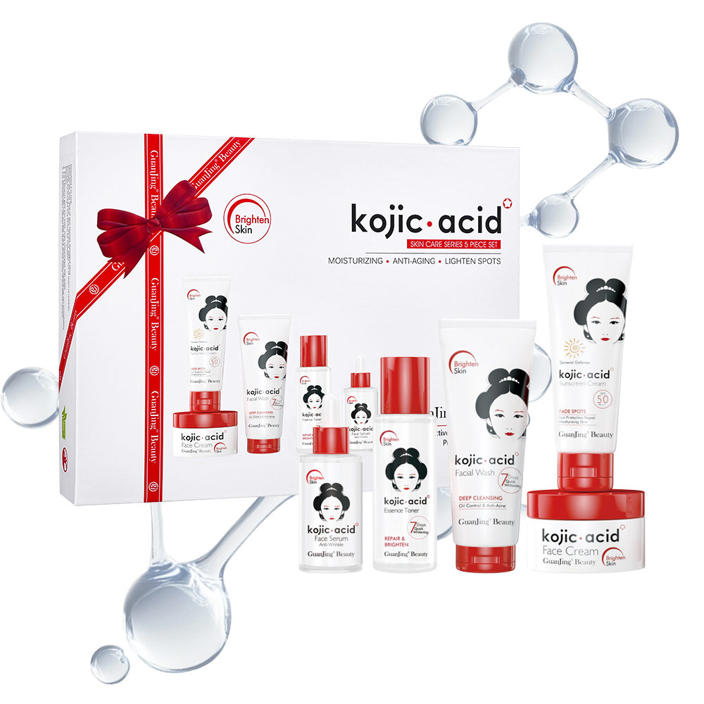 Kojic Acid 7 Days Whitening Wholesale Skin Care Set Cream Lightening Dark Spot Brightening Skin Care Gift Set for Women