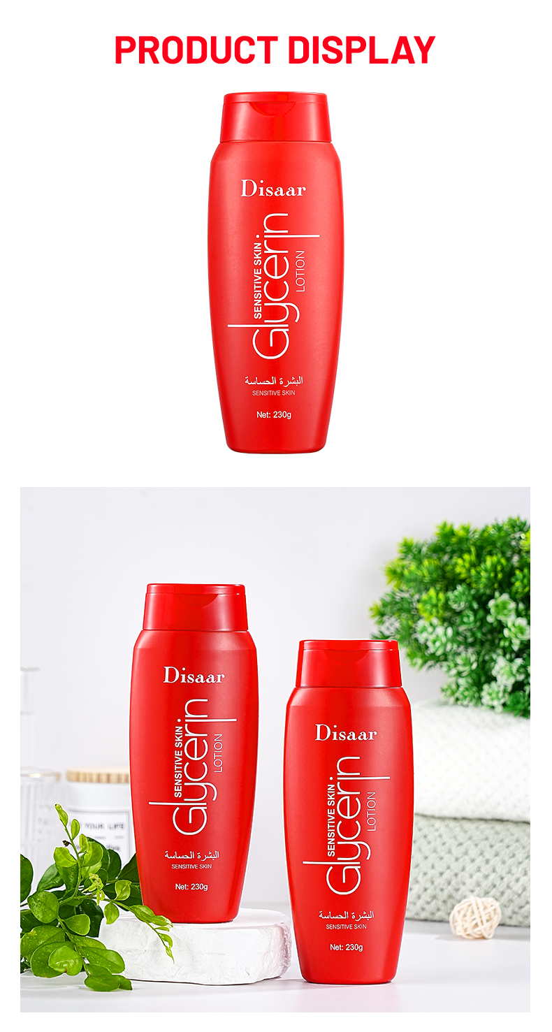 DS5215 Disaar Glycerin Body Lotion for Sensitive Skin - Non-Greasy Intensive Moisturizer, 230g, Hydrates & Nourishes Dry Skin for Men and Women details