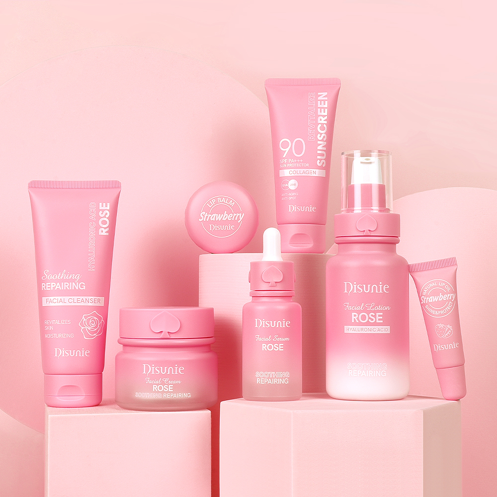 Professional Use Luxury Rose Hyaluronic Acid Skin Care Series Best Skin Care Products For All Skin Routine Calms Down Skin Trouble Bulk Fast Delivery