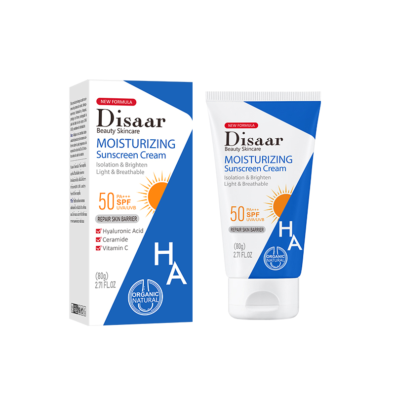 Disaar Spf 50 Sun Cream Hyaluronic Acid Moisturizing Sunblock Light & Breathable Brighten Sunscreen