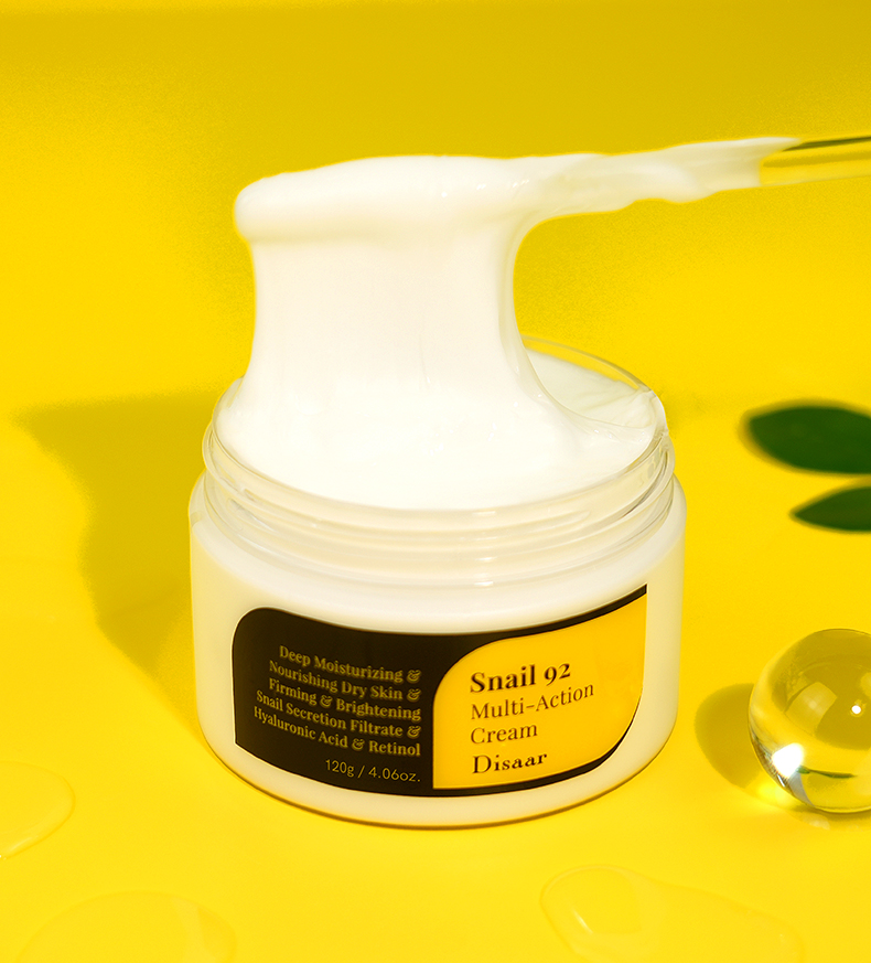 DS5472 Disaar Snail Mucin Multi-Action Cream - 92% Snail Secretion Filtrate & Hyaluronic Acid, 100g, Moisturizing, Brightening & Skin Elasticity Enhancer details
