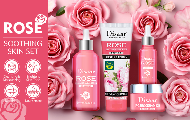 DS5301 100g Rose & Ceramide Facial Wash - Hydrating & Nourishing Cleanser for All Skin Types | LivePro Beauty factory