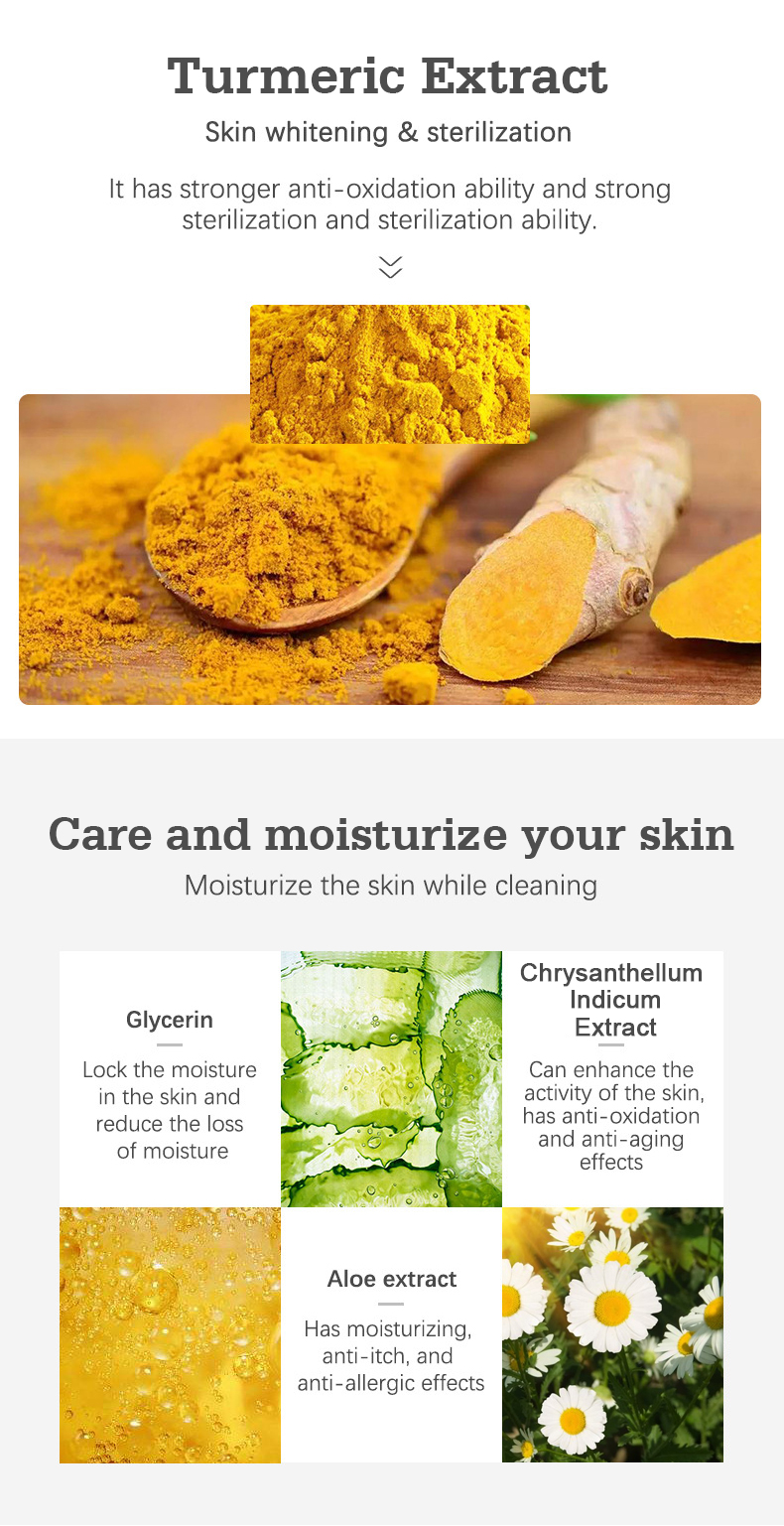 GJ7055 Guanjing Organic Turmeric Facial Mask - Anti-Acne, Pore Cleansing, Moisturizing & Oil Control, Whitening, Anti-Aging & Wrinkle Repair Facial Sheet Mask factory