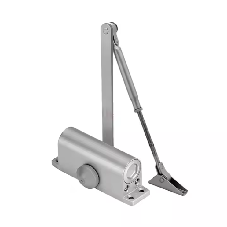 THOMEI Penutup Pintu Berbentuk Bulat Moden – Laras Kepantasan Berkembar, Kapasiti 40-65KG, Aloi Aluminium