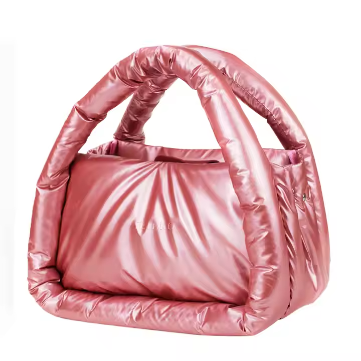 Luxury Woman Fashion Travel Weekend Quilted Puffer Fluffy Tote Purses Shoulder Bag Puffy Handbag for Ladies