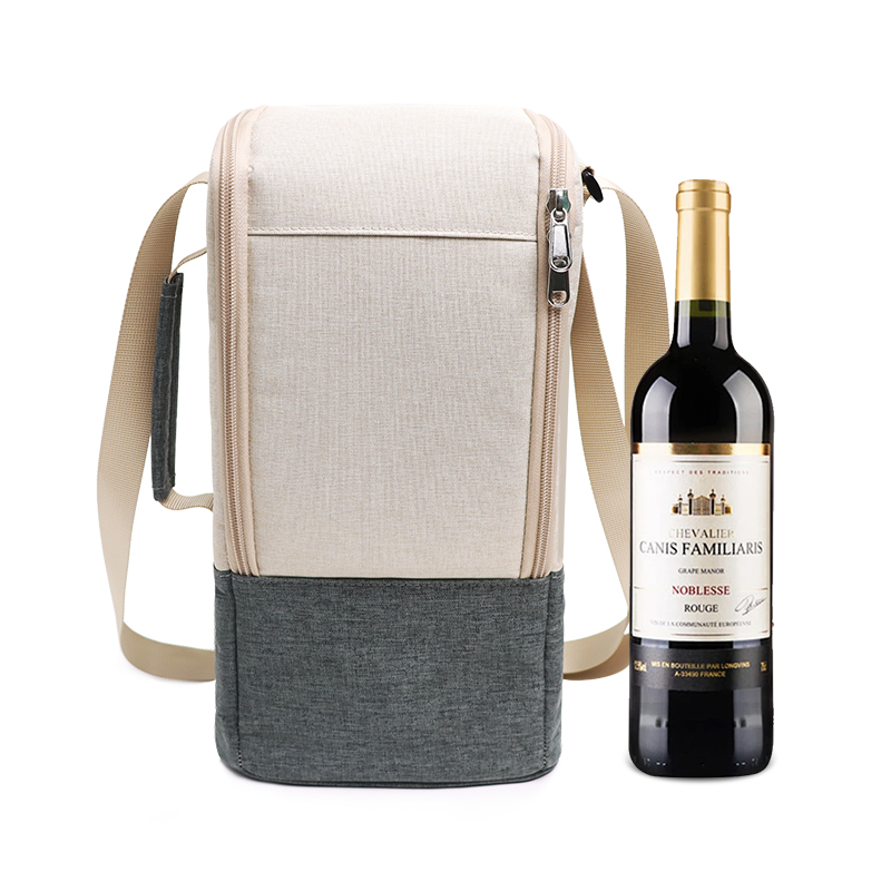 Outdoor Picnic Insulated Wine Bottle Carrier Thermal Cooler Bag