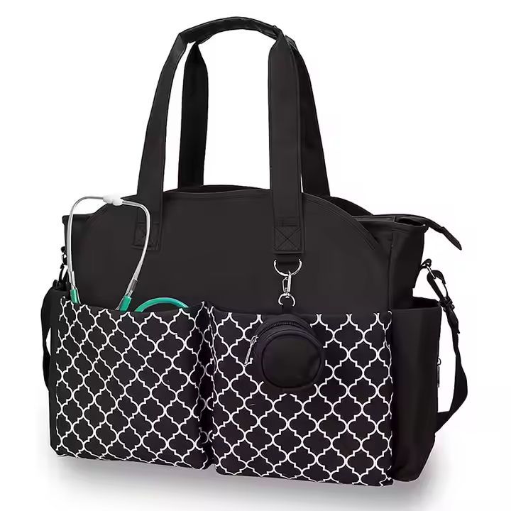 Utility Custom Home Health Nursing Accessories Black Medical Sling Shoulder Nurses Tote Bag for Work